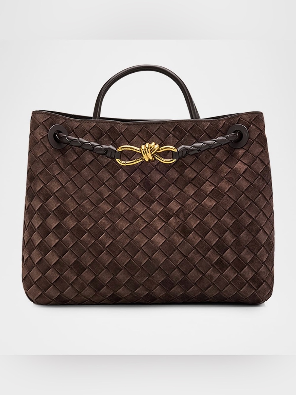 Bottega Veneta Andiamo Suede medium Fondant - Picture 2 of 13